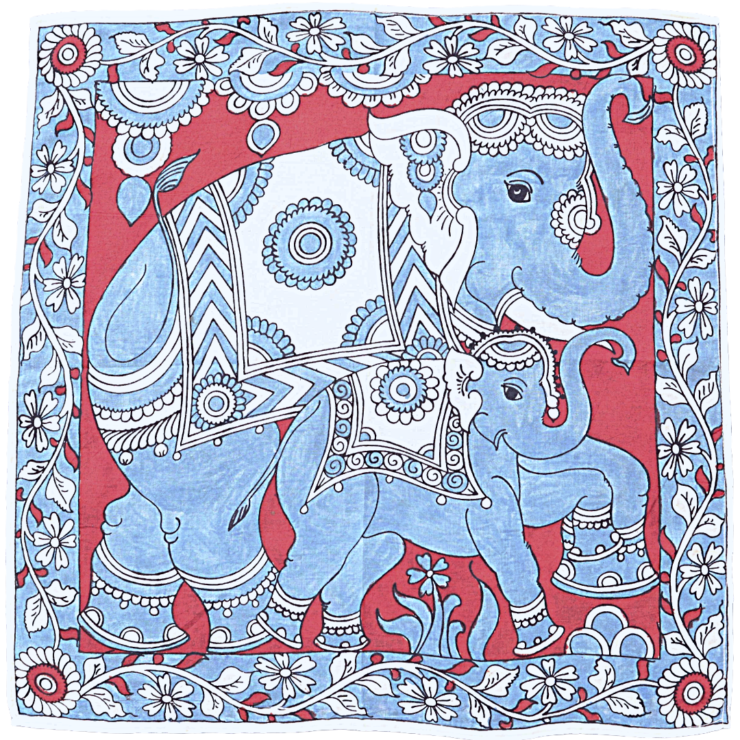 Crimson Majesty - Limited Hand Painted Cotton Bandana