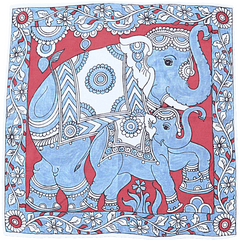 Crimson Majesty - Limited Hand Painted Cotton Bandana