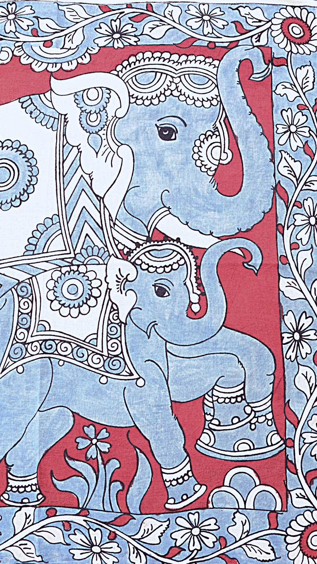 Crimson Majesty - Limited Hand Painted Cotton Bandana