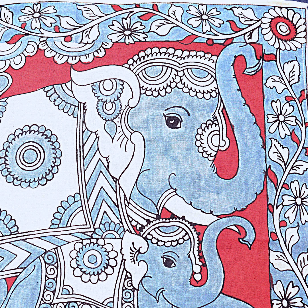 Crimson Majesty - Limited Hand Painted Cotton Bandana