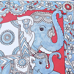 Crimson Majesty - Limited Hand Painted Cotton Bandana