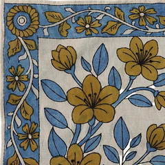 Mustard Bloom Cascade - Limited Hand Painted Cotton Bandana