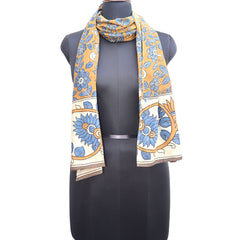 Autumn Sky Blooms – Limited Edition Hand Painted Cotton Scarf (HS0001)