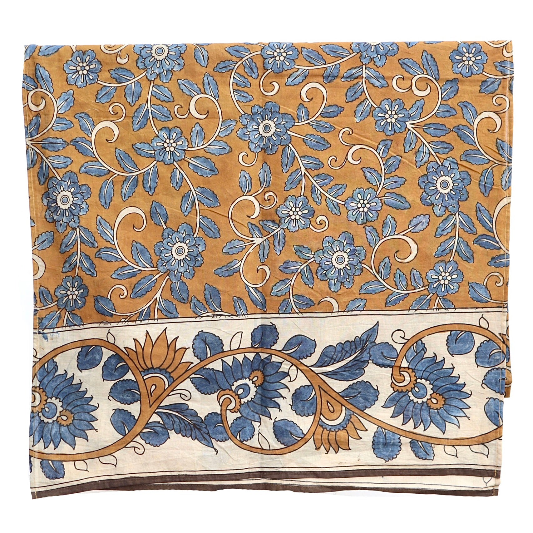Autumn Sky Blooms – Limited Edition Hand Painted Cotton Scarf (HS0001)