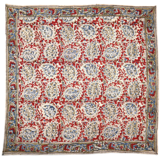Rustic Bloom  - Kalamkari Cotton Bandana