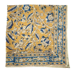 Sapphire Bloom - Kalamkari Cotton Bandana