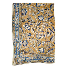 Sapphire Bloom - Kalamkari Cotton Bandana