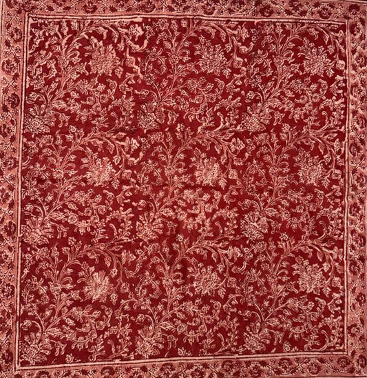 Crimson Twist - Kalamkari Cotton Bandana