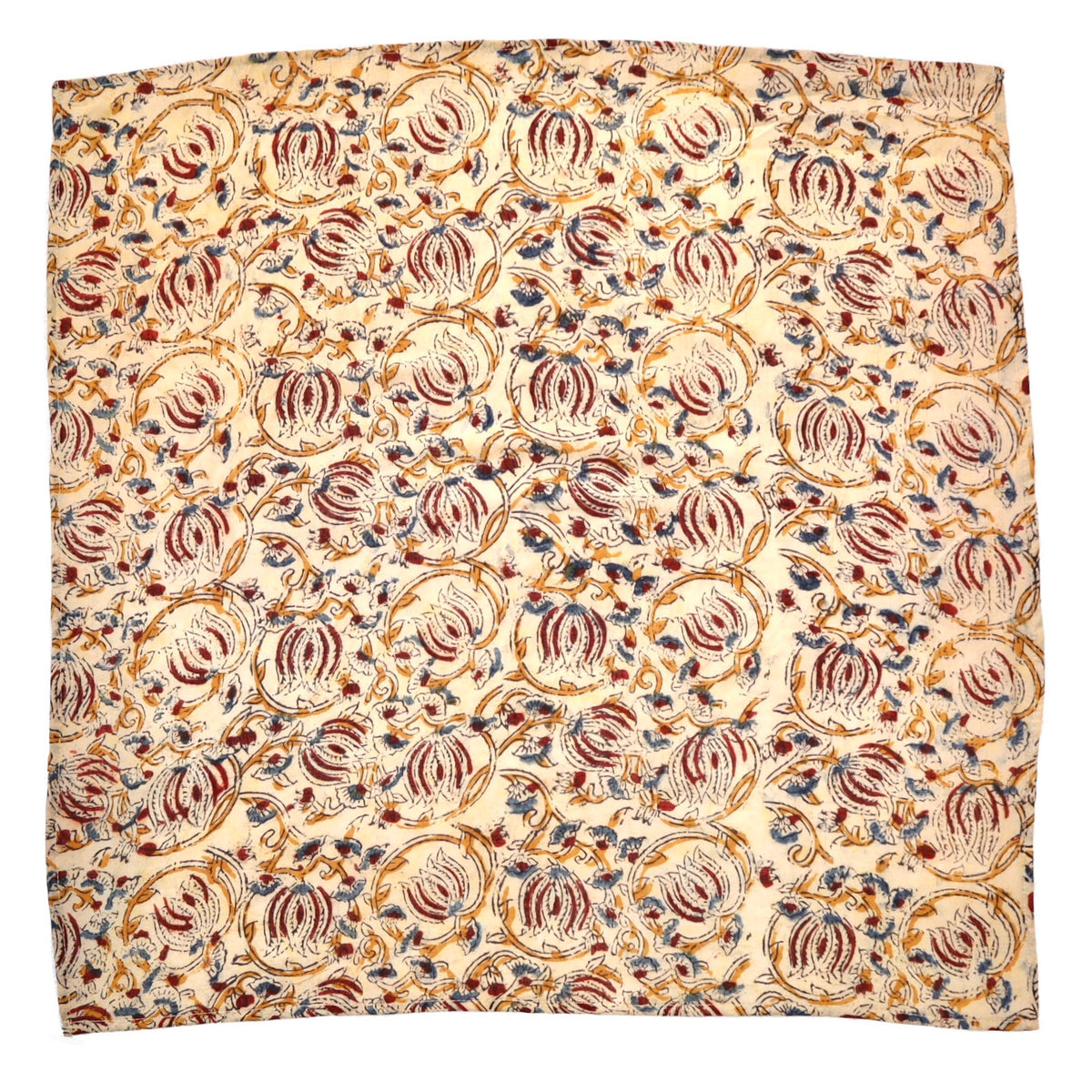 Whispering Flora - Kalamkari Cotton Bandana (KK1498)