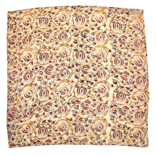 Whispering Flora - Kalamkari Cotton Bandana (KK1498)