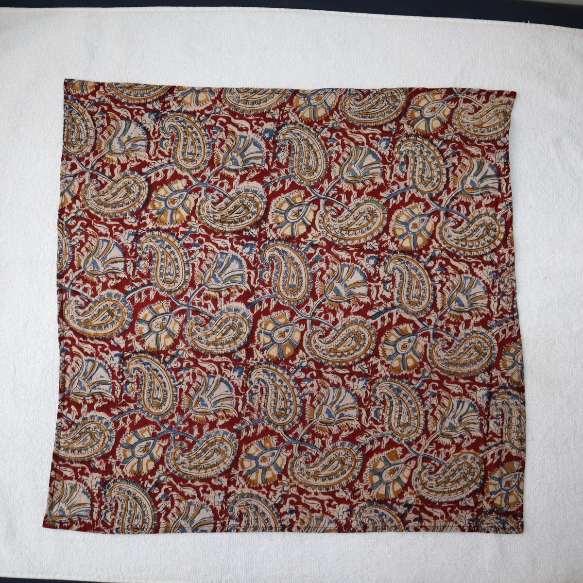 Maroon Paisley Bloom - Kalamkari Cotton Bandana