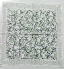 Sage Harmony - Hand Block Printed Cotton Bandana