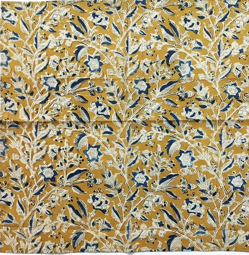 Amber Fern - Kalamkari Cotton Bandana (KK1537)