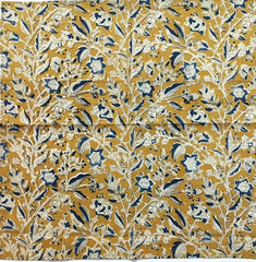 Amber Fern - Kalamkari Cotton Bandana (KK1537)