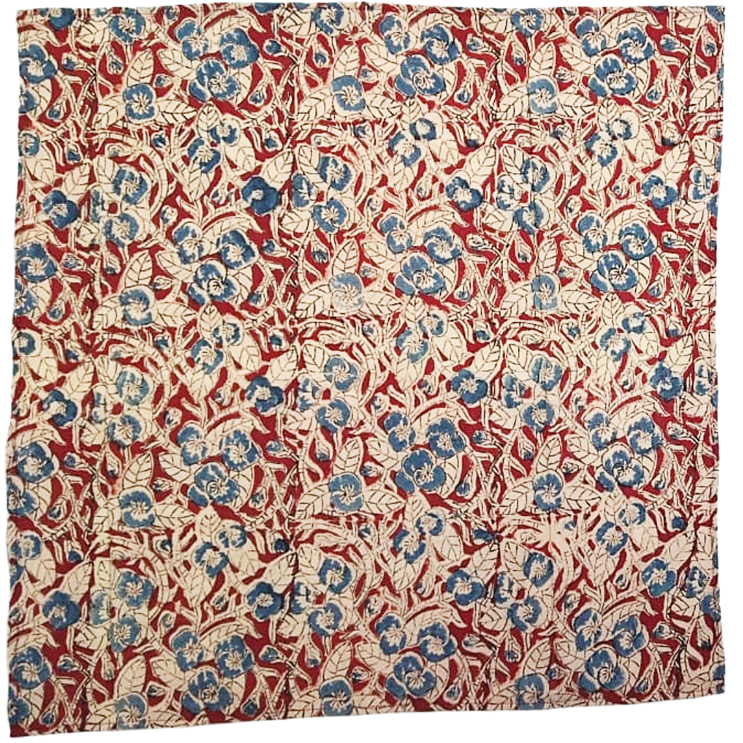 Terracotta Petal - Kalamkari Cotton Bandana (KK1540)