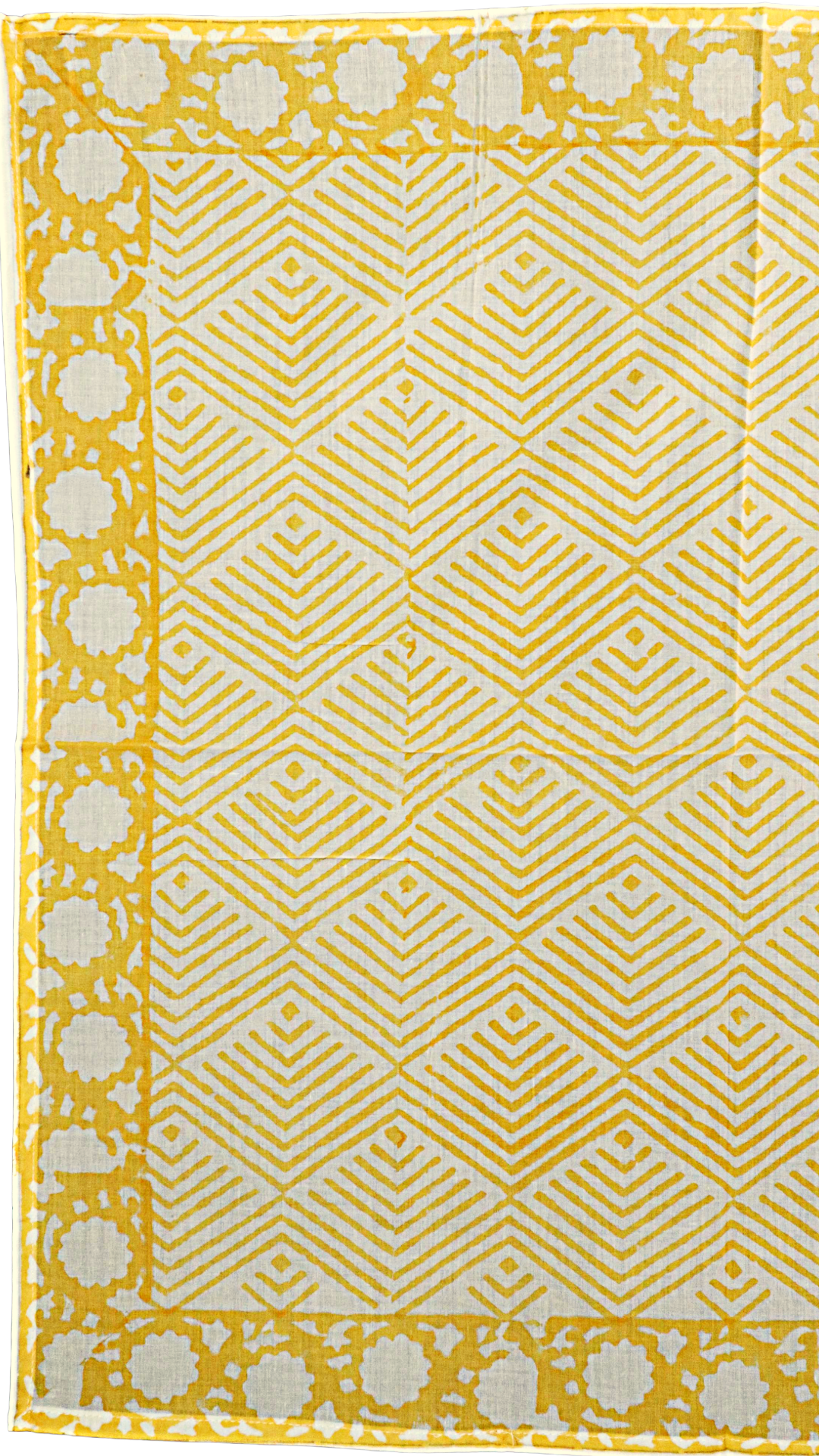 Golden Horizon Geo - Block Printed Cotton Bandana (KK1549)