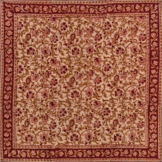 Bleeding Blossom - Kalamkari Cotton Bandana