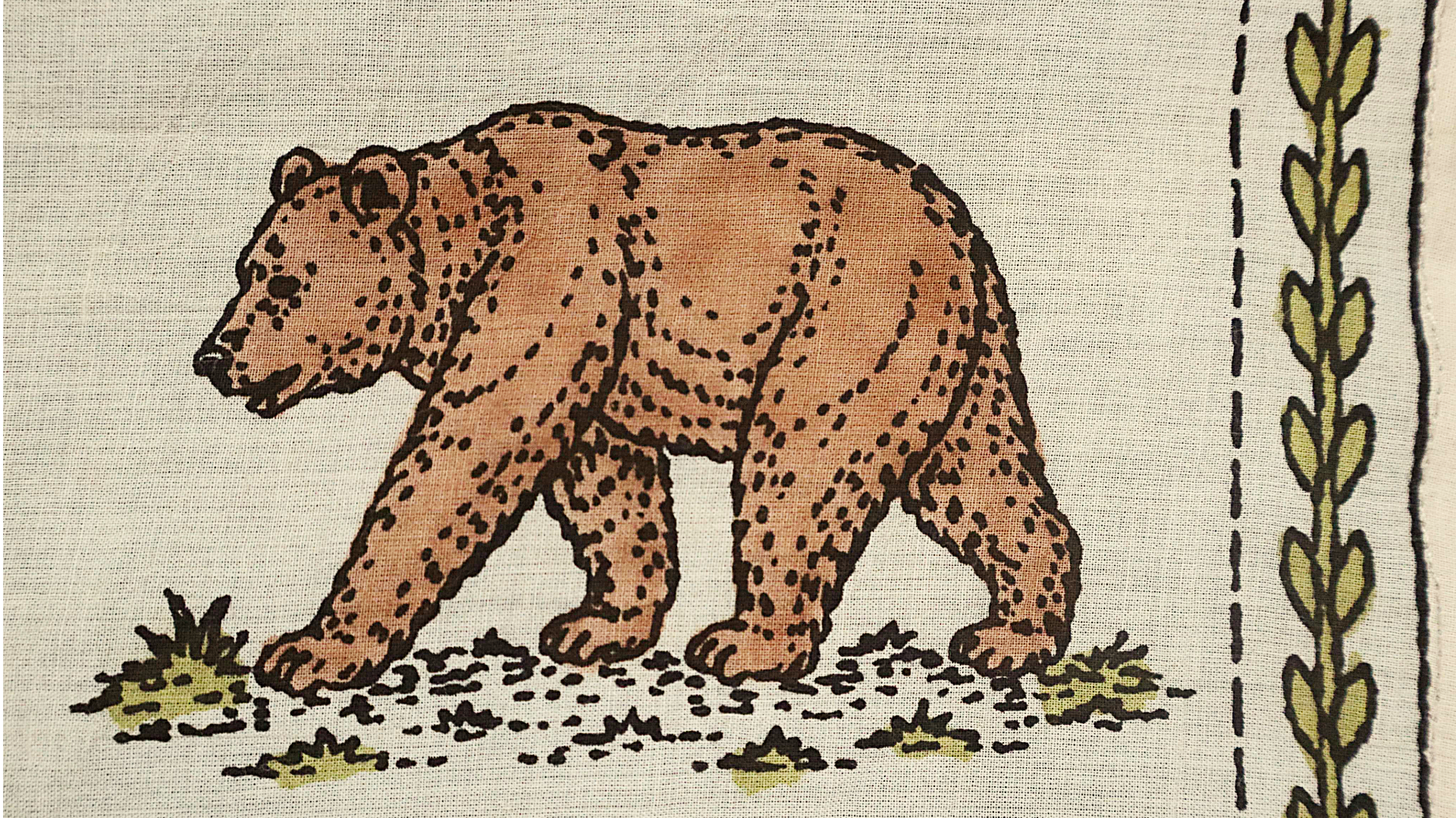 California Bears - Hand Painted Cotton Bandana (HP0042)