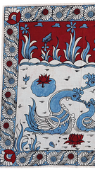 Red Lotus Swan - Limited Hand Painted Cotton Bandana