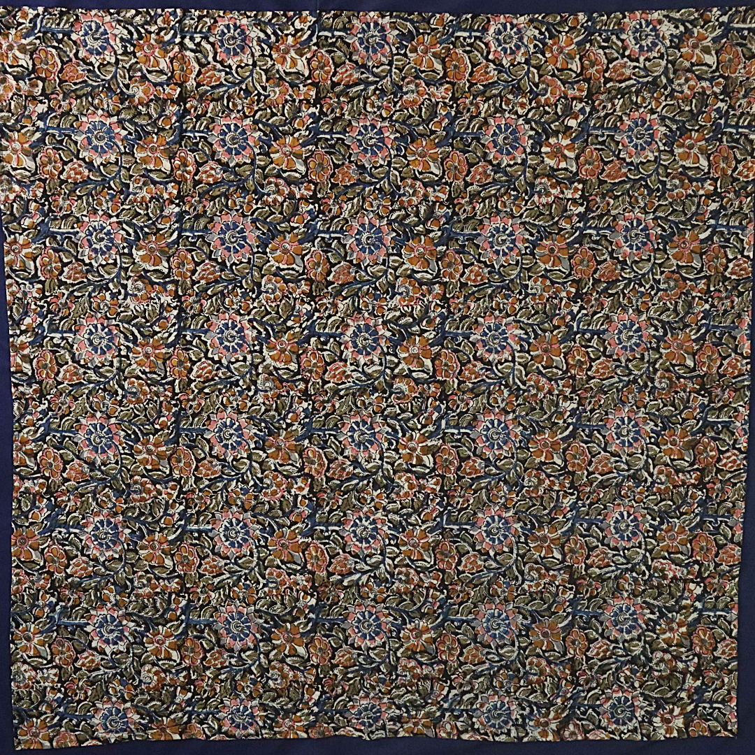 Black Flowers - XL Cotton Wrap