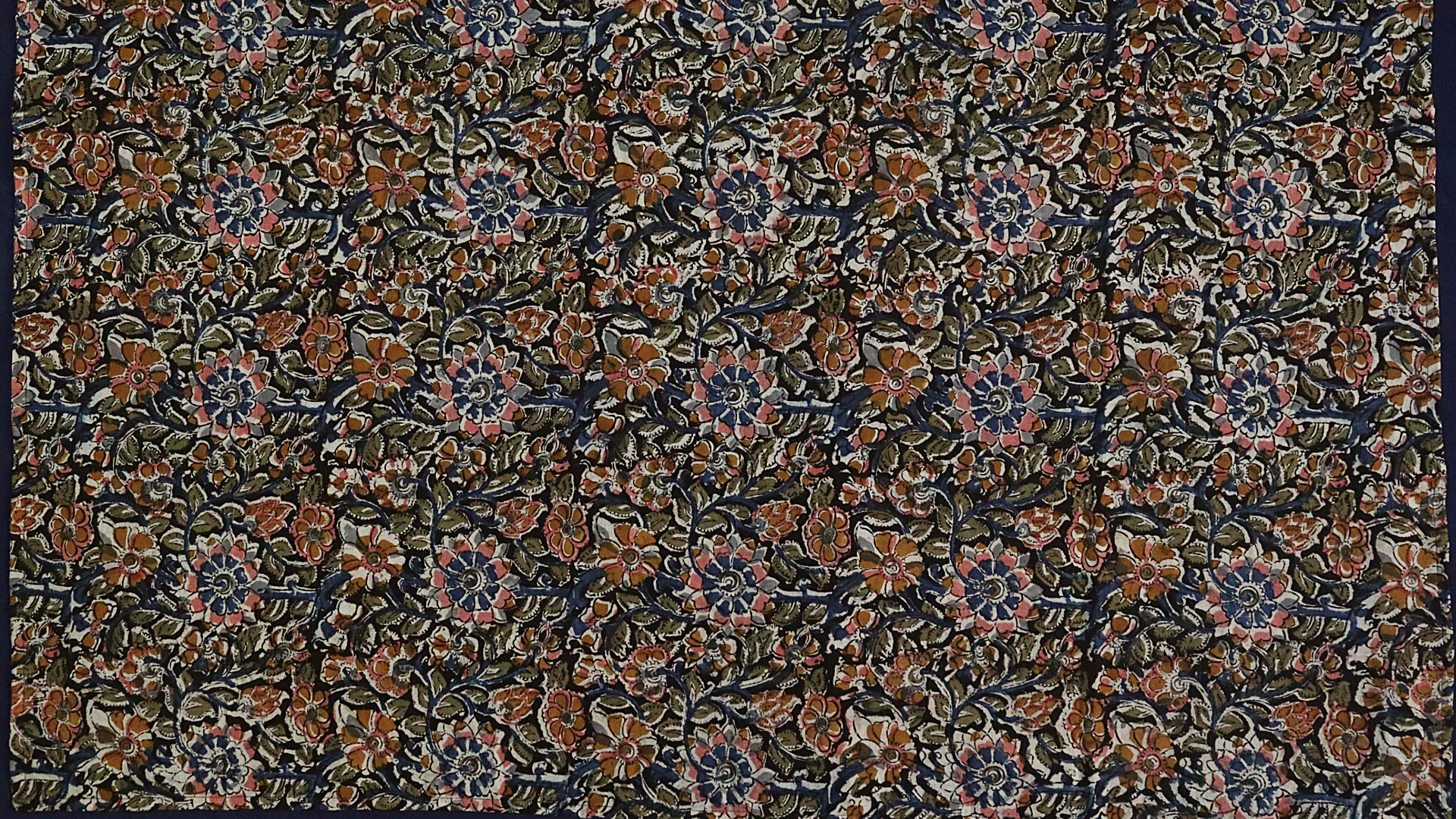 Black Flowers - XL Cotton Wrap