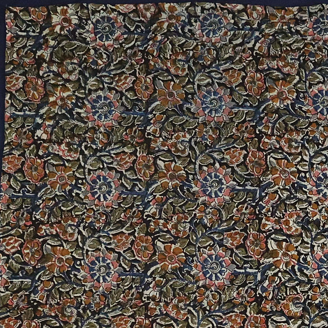 Black Flowers - XL Cotton Wrap