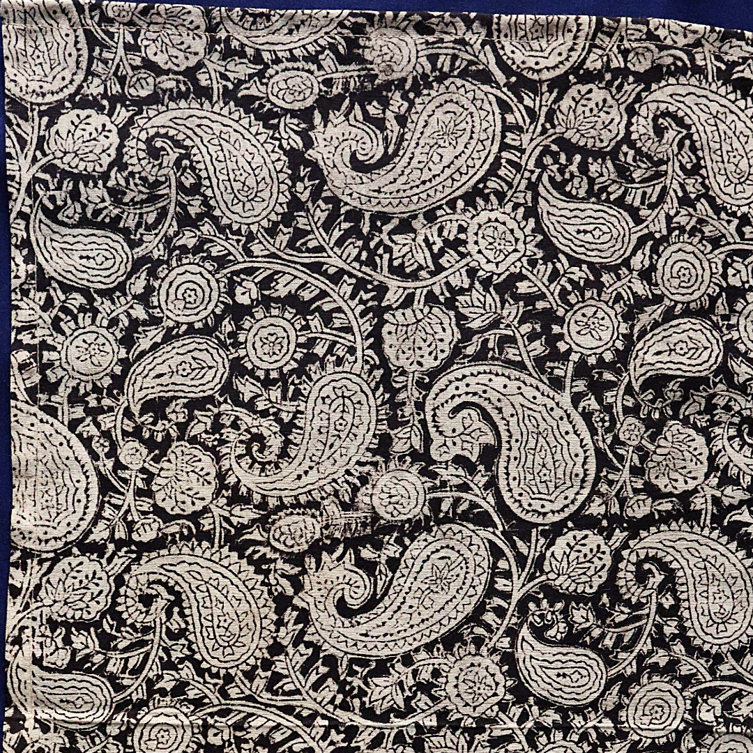 Charcoal Paisley - XL Cotton Wrap