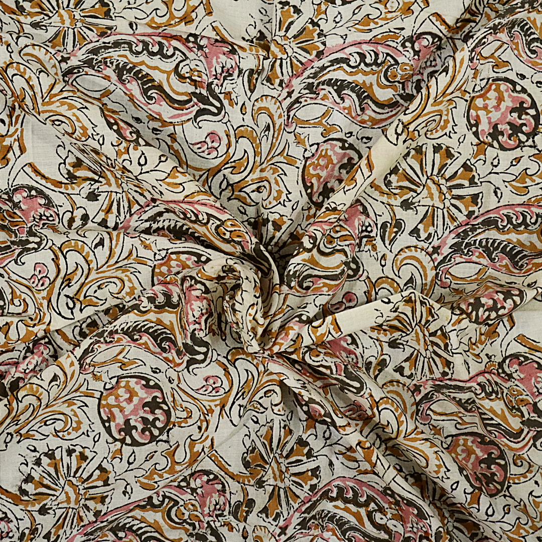 Pink Bourbon - Kalamkari Cotton XL Wrap