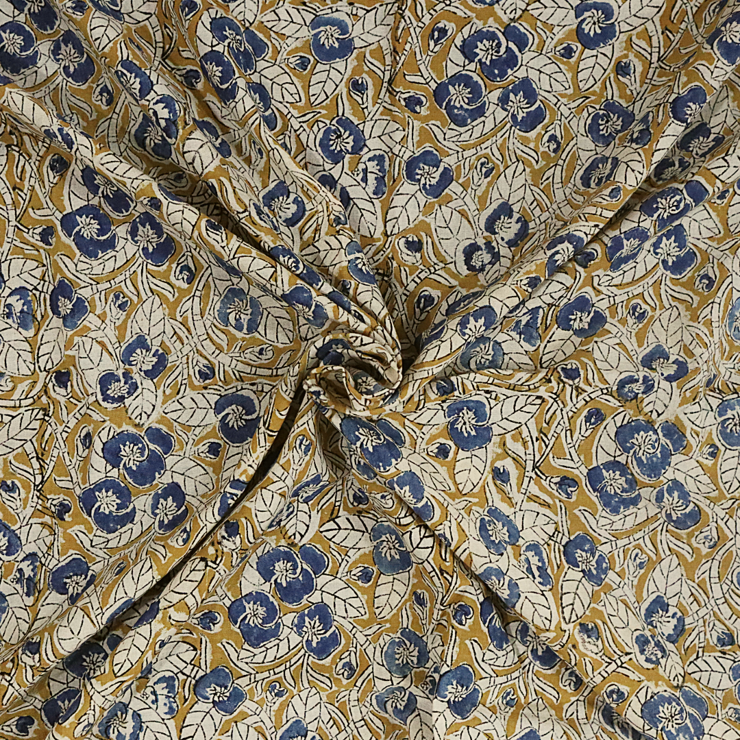 Blueberry Vine (Yellow) - XL Cotton Wrap