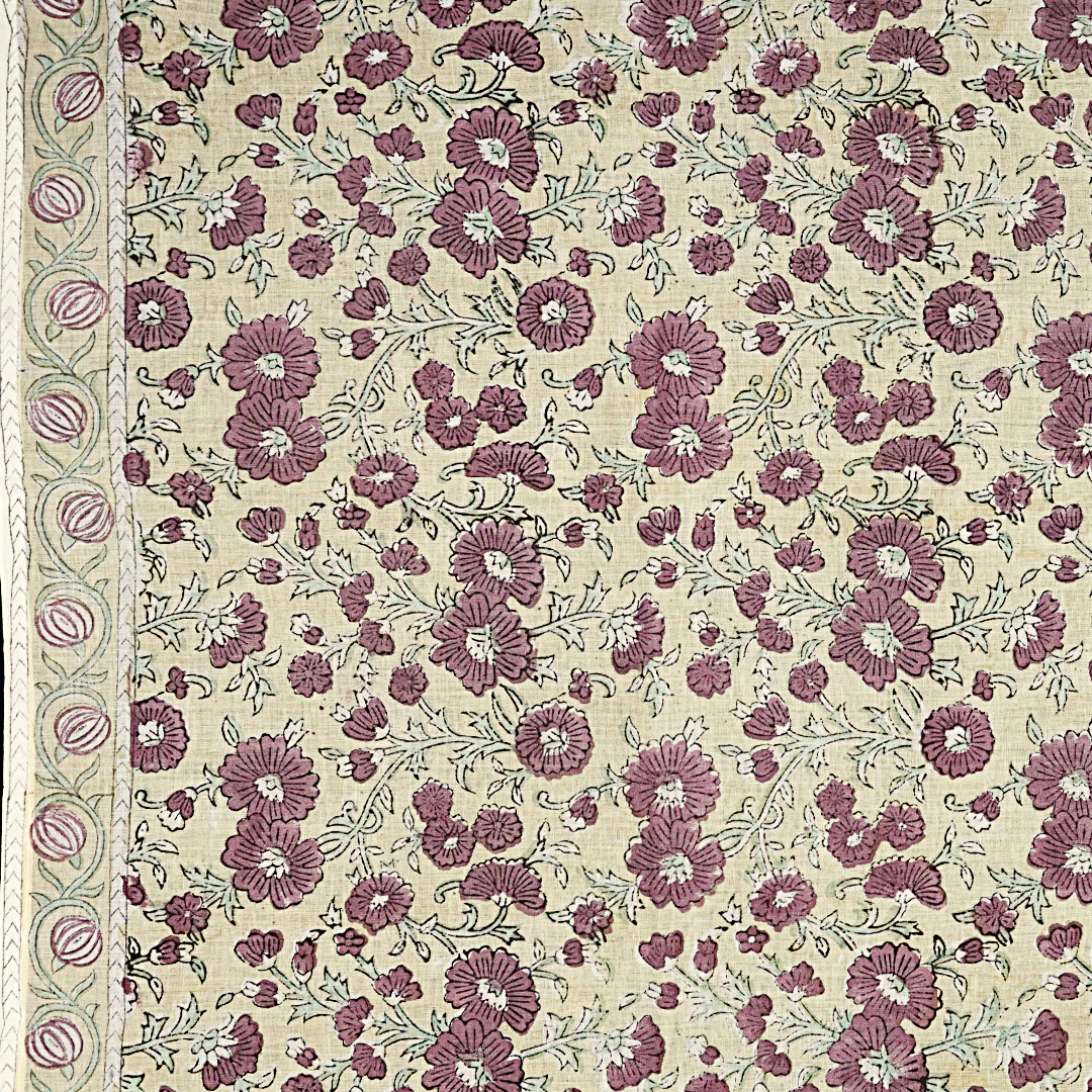 XL1020 — Cotton XL Wrap (44" × 44") - Hand Block Printed