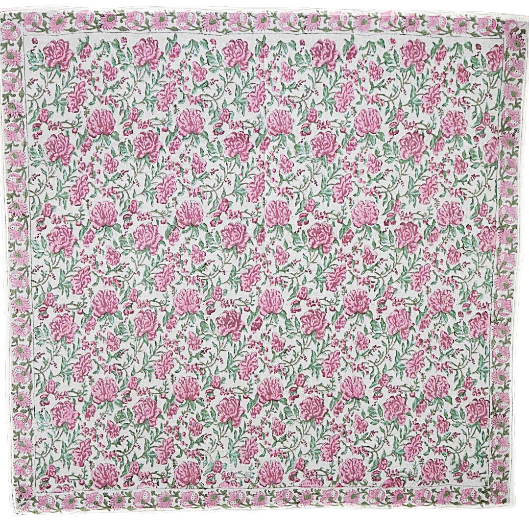 XL1021 — Cotton XL Wrap (44" × 44") - Hand Block Printed