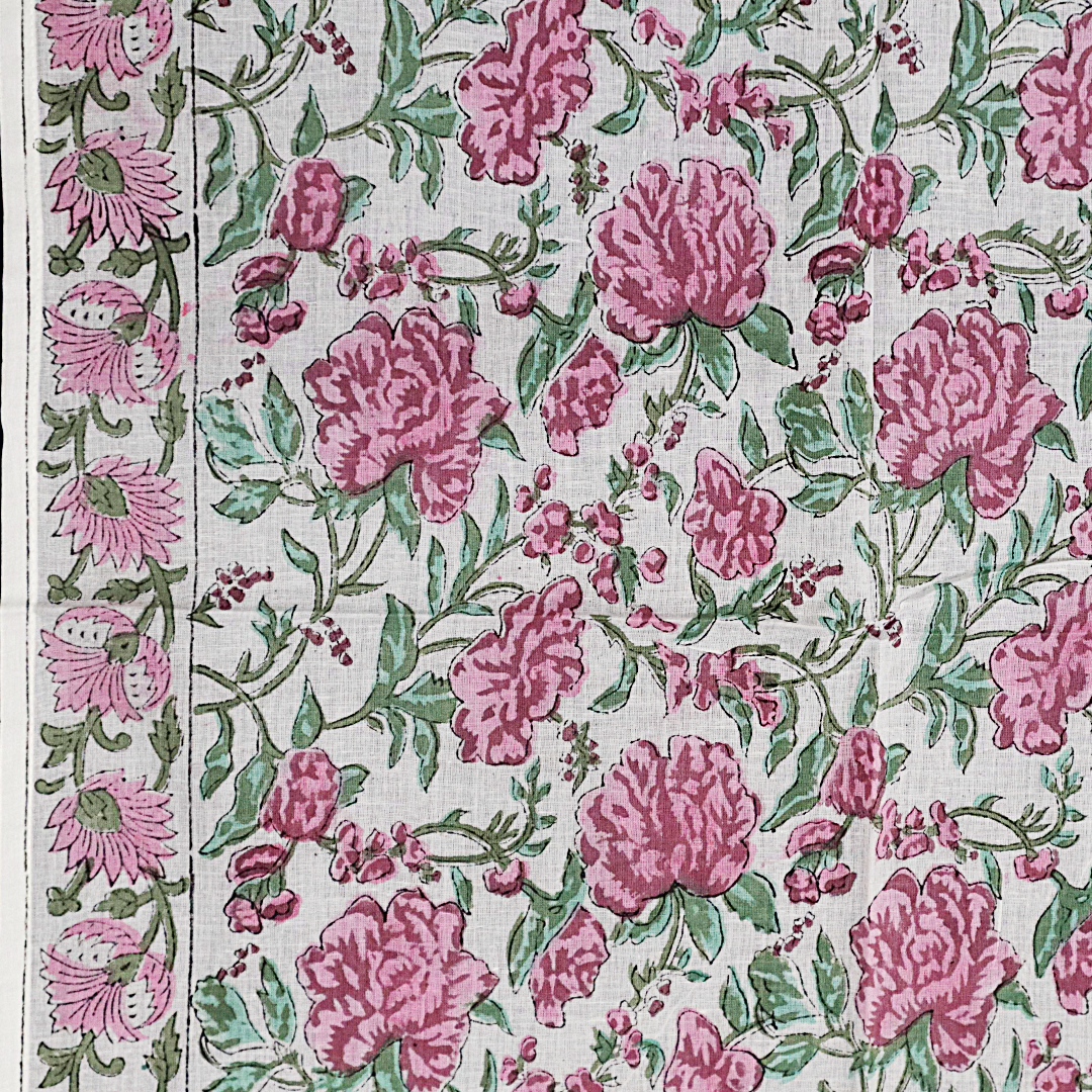 XL1021 — Cotton XL Wrap (44" × 44") - Hand Block Printed
