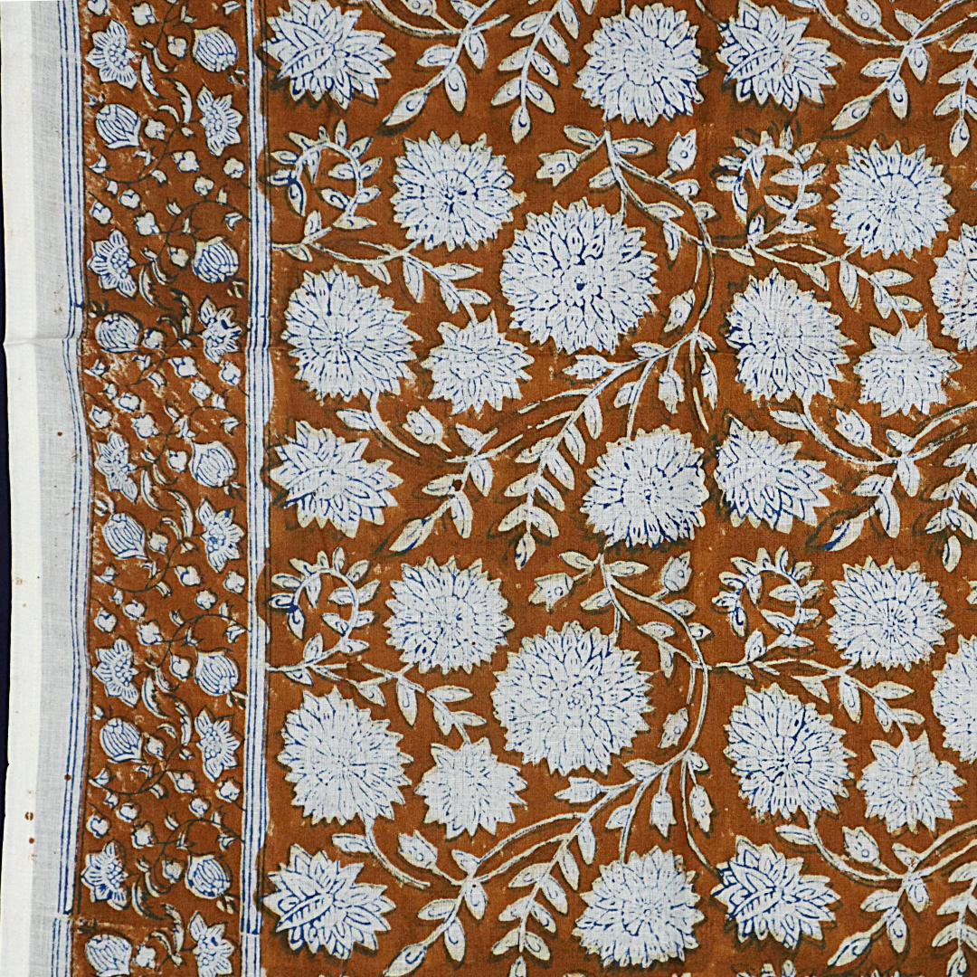 XL1022 — Cotton XL Wrap (44" × 44") - Hand Block Printed