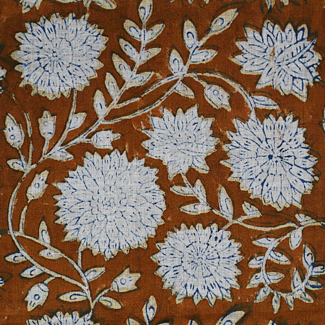 XL1022 — Cotton XL Wrap (44" × 44") - Hand Block Printed