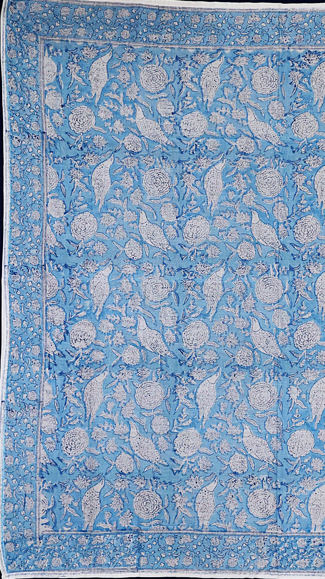 Blue Skies - Kalamkari Cotton XL Wrap