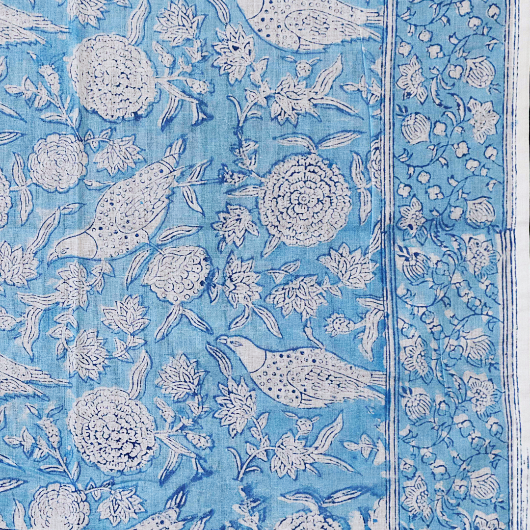 Blue Skies - Kalamkari Cotton XL Wrap