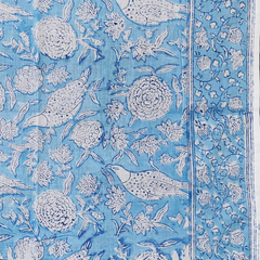 Blue Skies - Kalamkari Cotton XL Wrap
