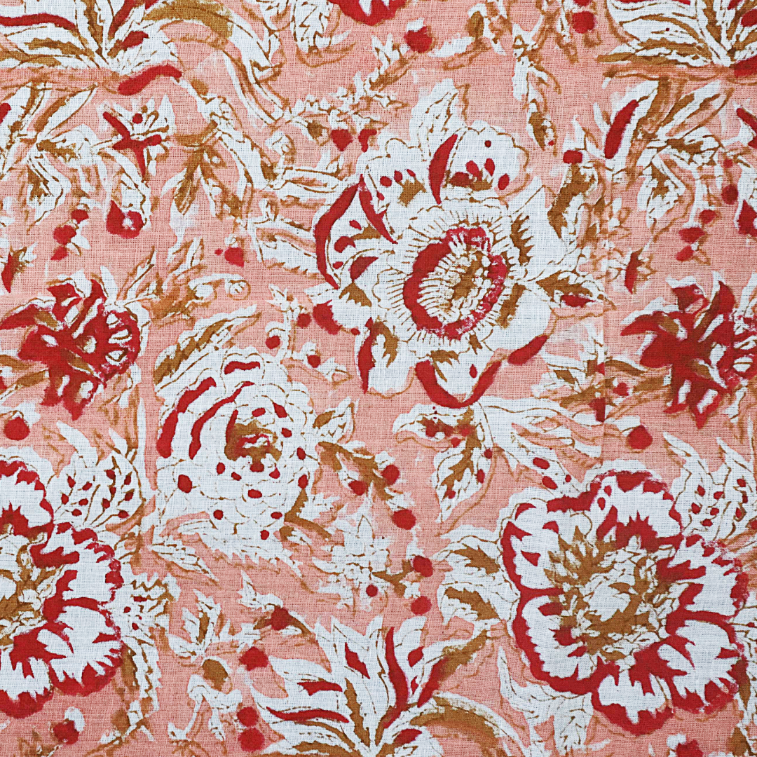 Fire Lilies - Kalamkari Cotton XL Wrap