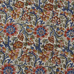 XL1025 — Cotton XL Wrap (44" × 44") - Hand Block Printed