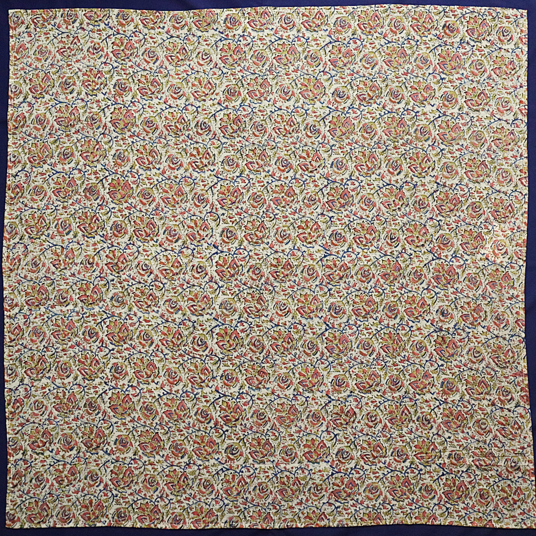 XL1027 — XL Cotton Wrap (44" × 44") - Hand Block printed