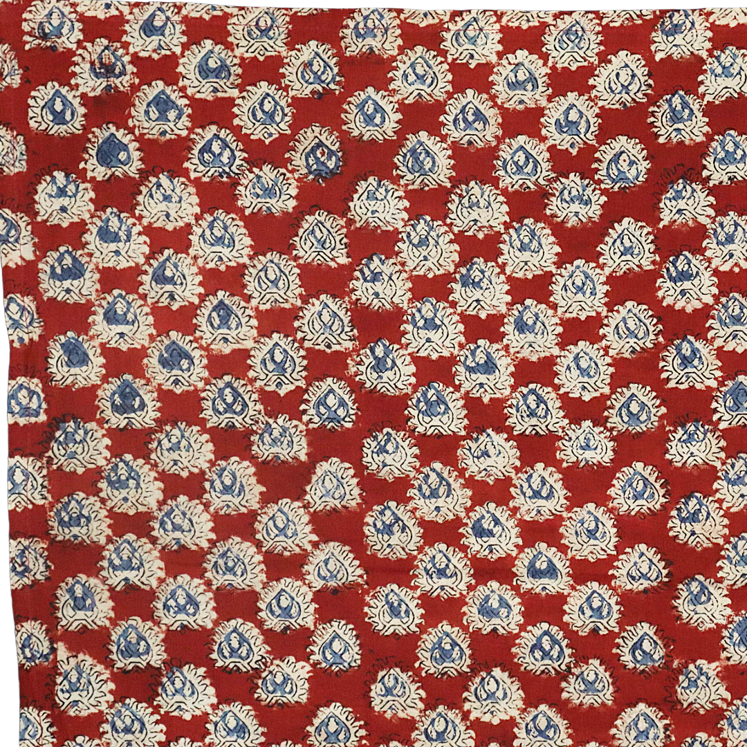 Diya's Flame - XL Cotton Wrap - Hand Block Printed