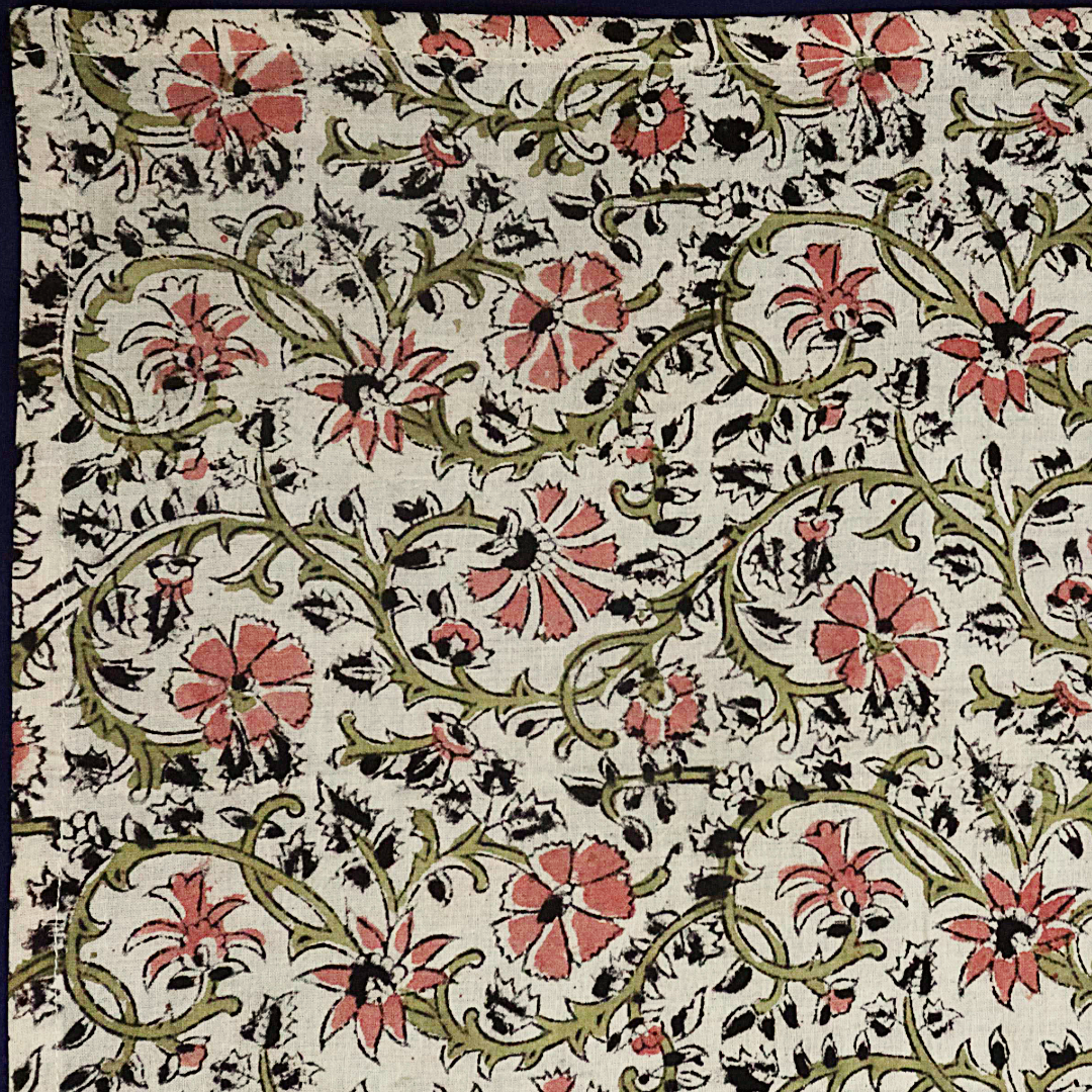 Blossom Breeze - XL Cotton Wrap - Hand Block Printed