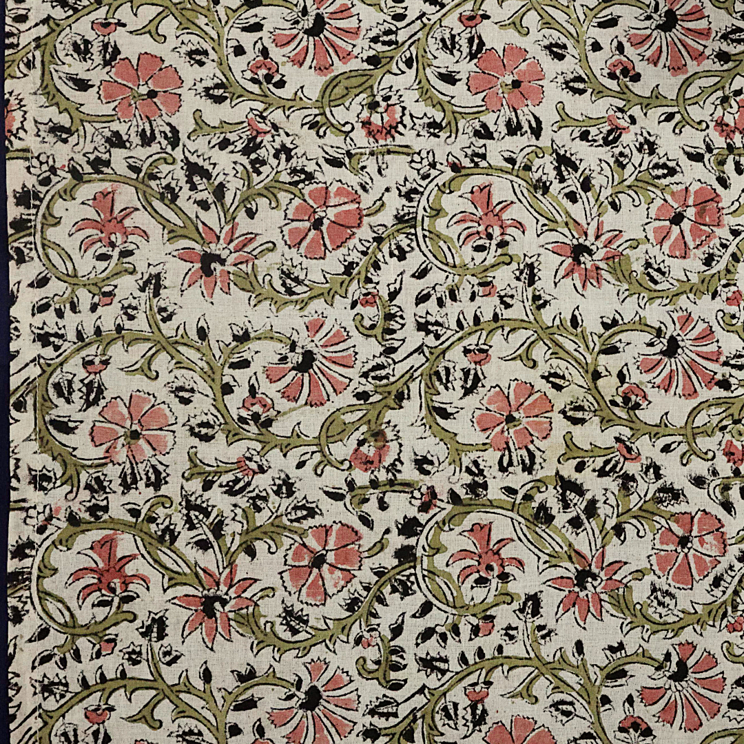 Blossom Breeze - XL Cotton Wrap - Hand Block Printed