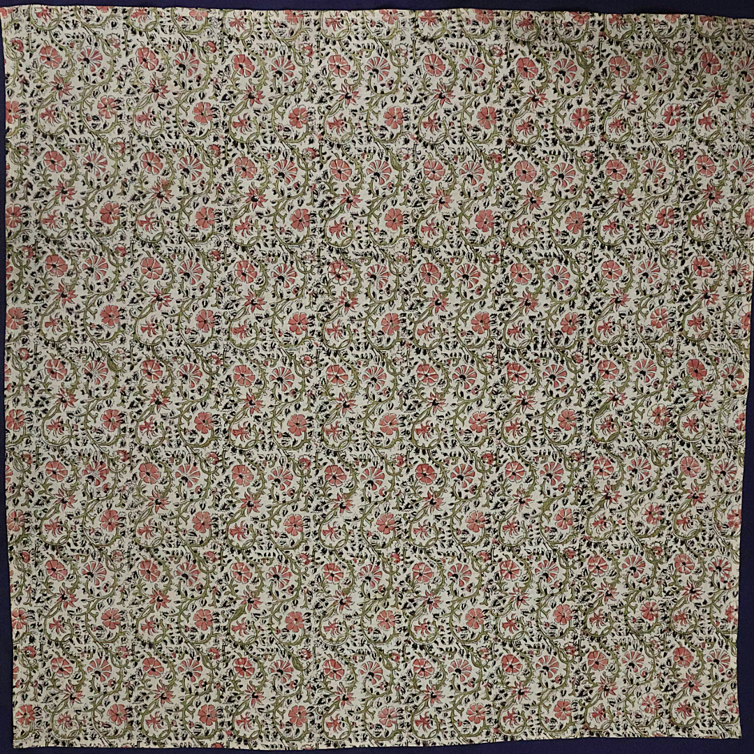 Blossom Breeze - XL Cotton Wrap - Hand Block Printed