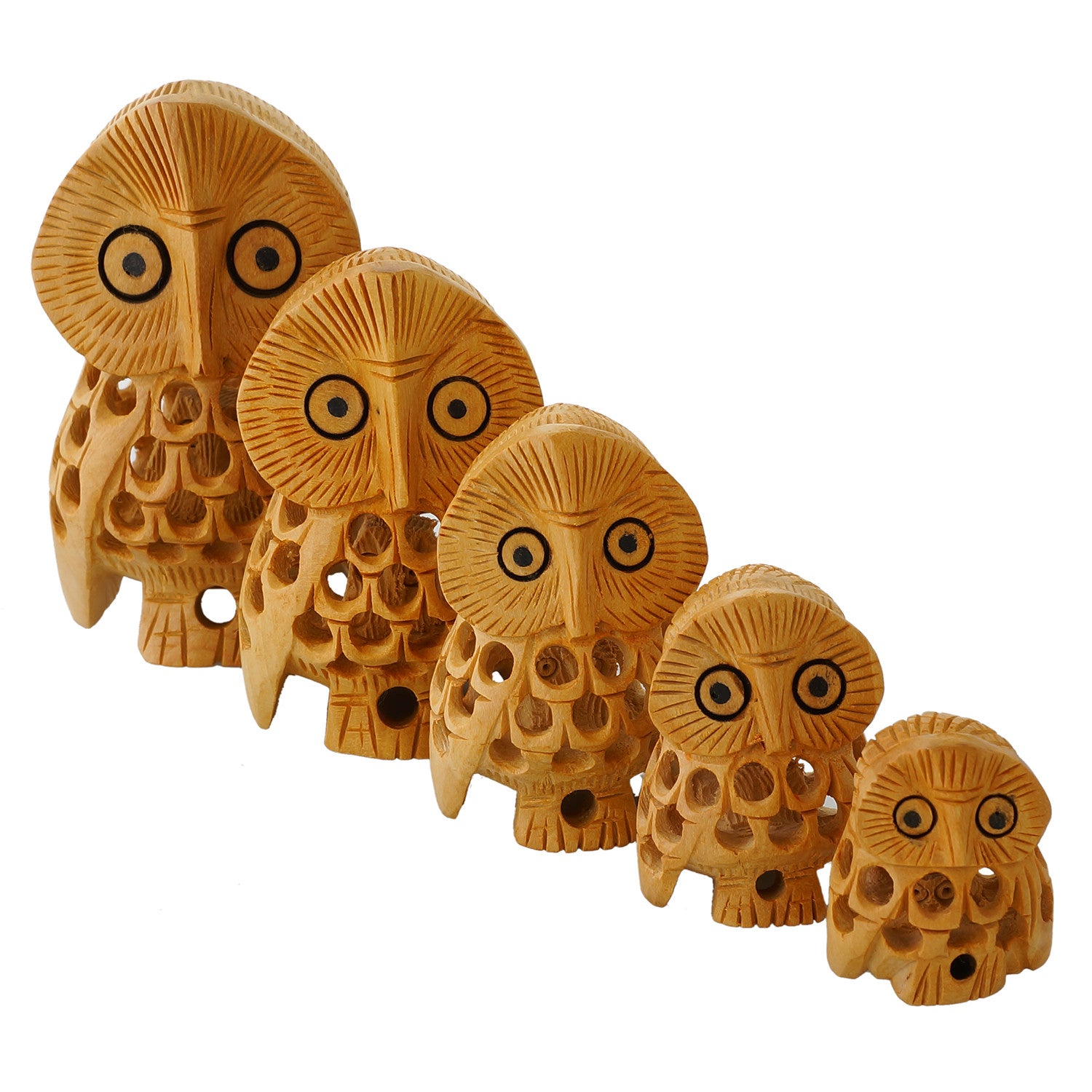 Wooden Owl - Undercut - Multiple Sizes - WA1013