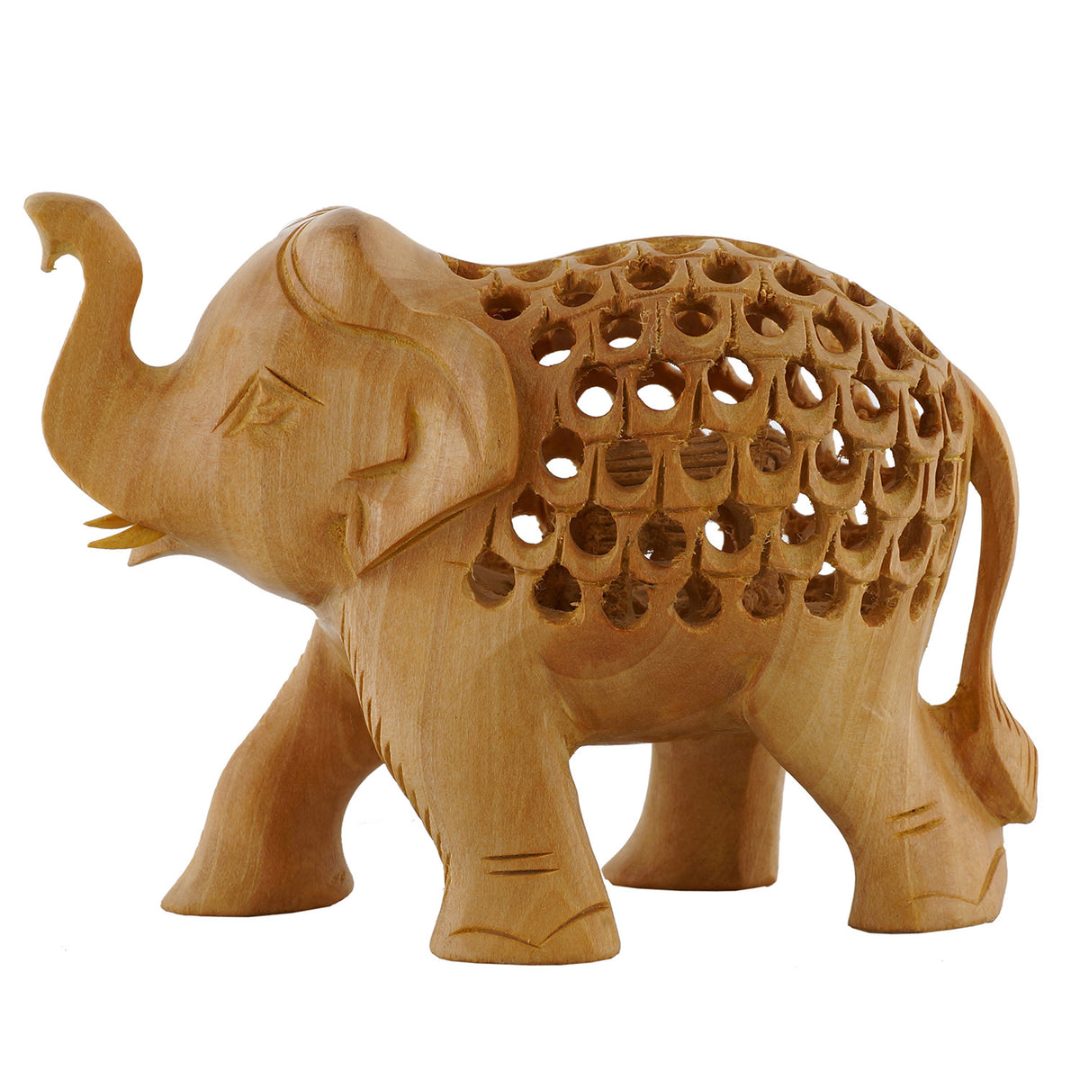 Wooden Elephant - Trunk Up - Undercut - WA1027