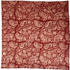 KK1404 Kalamkari Cotton Bandana - Brick Red Paisley (KK1404)