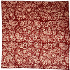 KK1404 Kalamkari Cotton Bandana - Brick Red Paisley (KK1404)